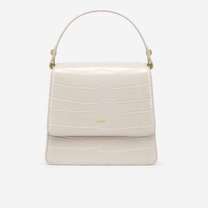 JW Pei The Fae Top Handle Bag - Ivory Croc